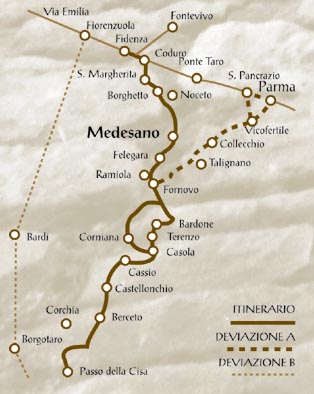 Mappa Francigena